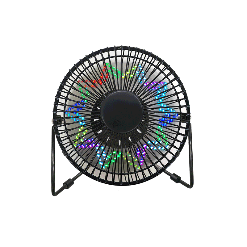 LED Clock Display Fan with Tempertature Time Date 6 Inch (6B)
