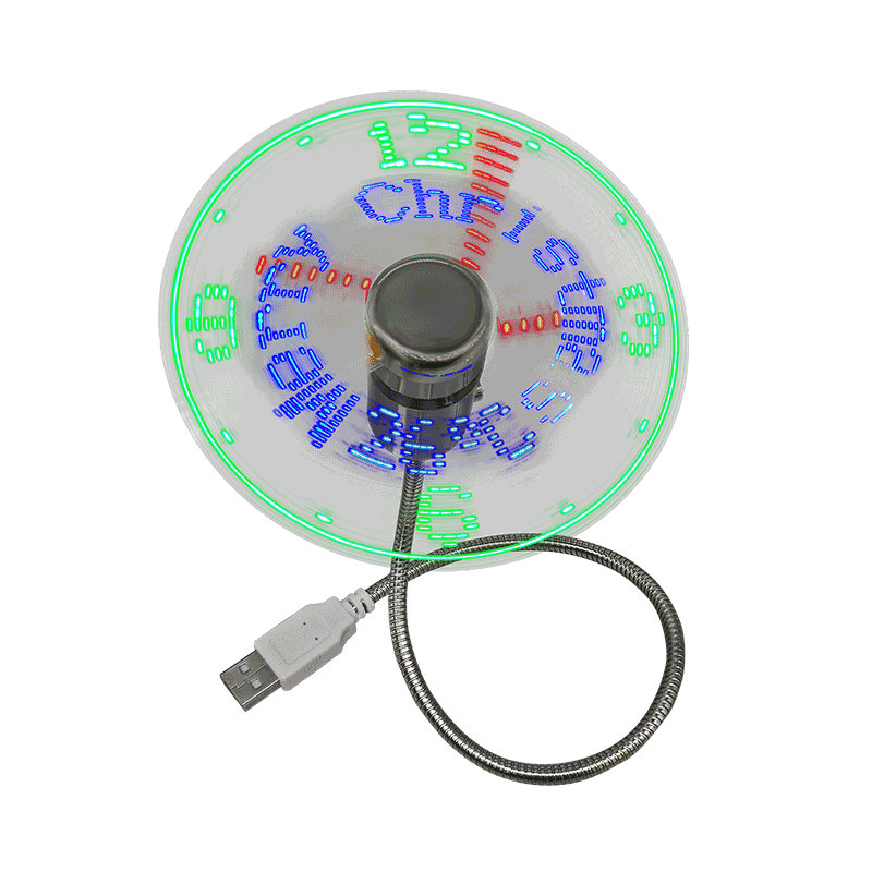 Mini USB Fan with Led Clock Gift Fan (DS02)